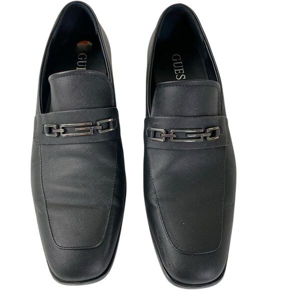 GUESS Men's Black Loafers 11 Hendo Horse bit w/ Guess logo - Picture 1 of 8